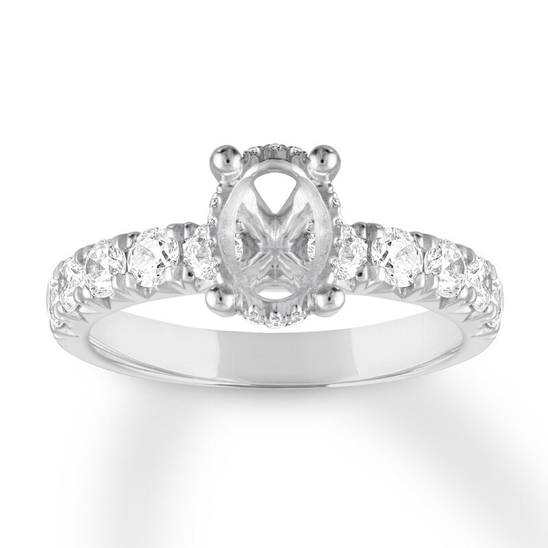 Diamond Ring Setting 1 carat tw Round 14K White Gold
