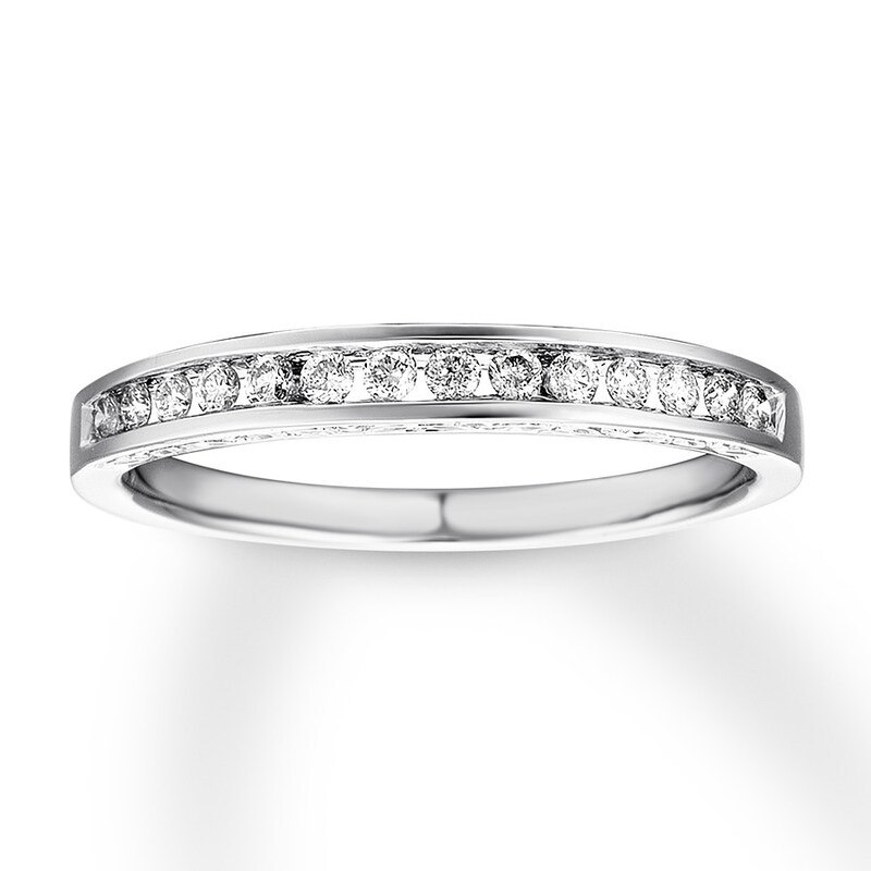 Diamond Wedding Band 1/5 carat tw Round 14K White Gold