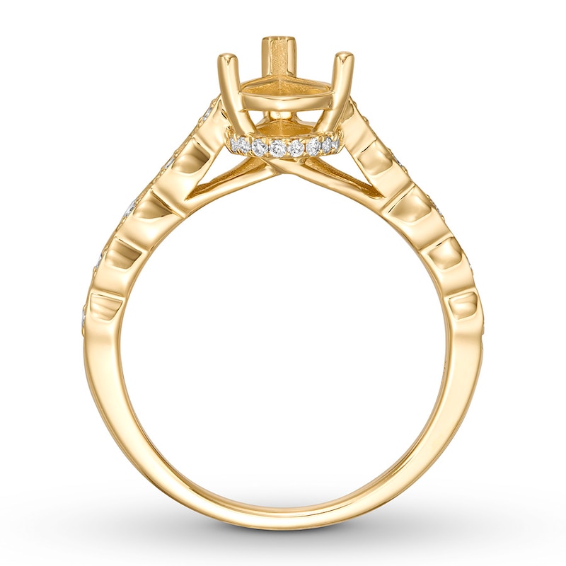 Diamond Ring Setting 1/3 carat tw Round 14K Yellow Gold