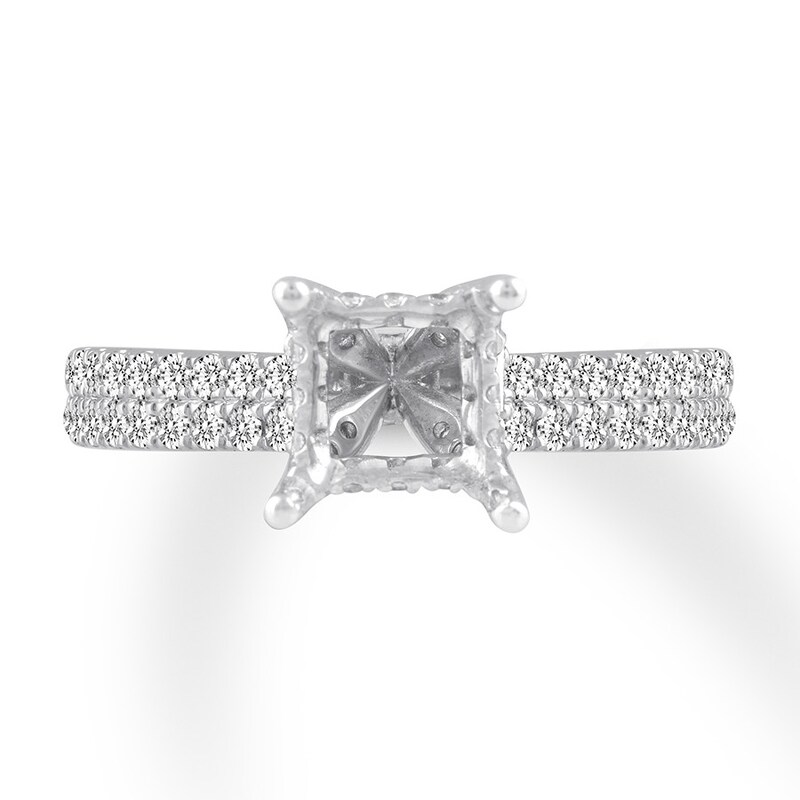 Diamond Engagement Ring Setting 1/2 ct tw Round 14K White Gold