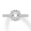 Thumbnail Image 3 of Diamond Engagement Ring Setting 3/8 ct tw Round 14K White Gold