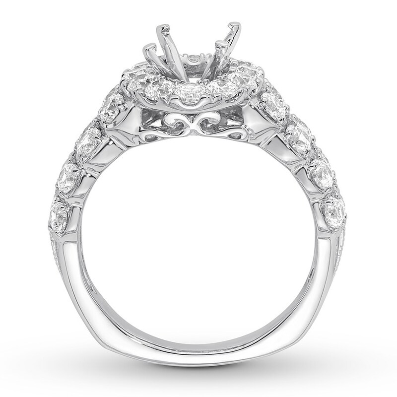 Diamond Ring Setting 1-1/2 ct tw 18K White Gold