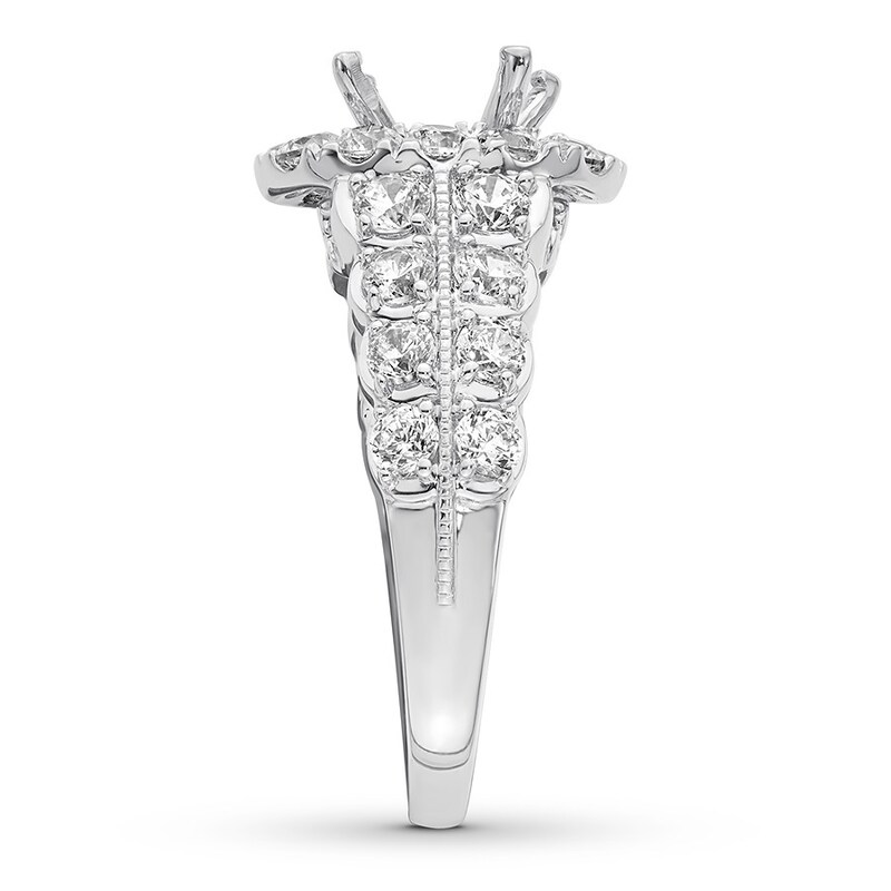 Diamond Ring Setting 1-1/2 ct tw 18K White Gold