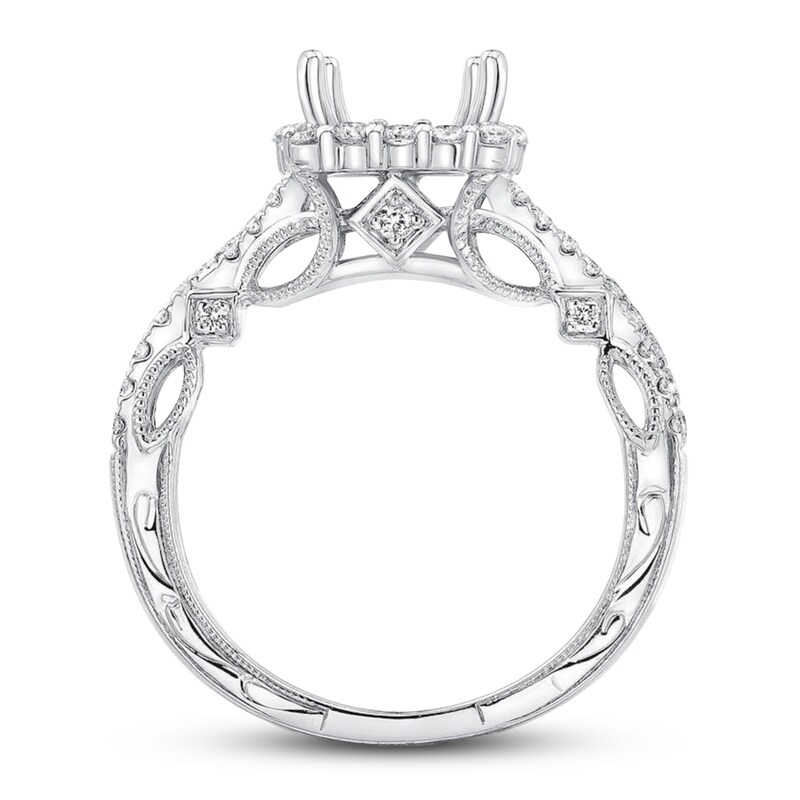 Diamond Engagement Ring Setting 1/2 ct tw Round 14K White Gold