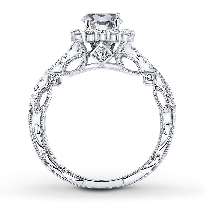 Diamond Engagement Ring Setting 1/2 ct tw Round 14K White Gold