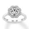 Diamond Engagement Ring Setting 1/5 ct tw Round 14K White Gold