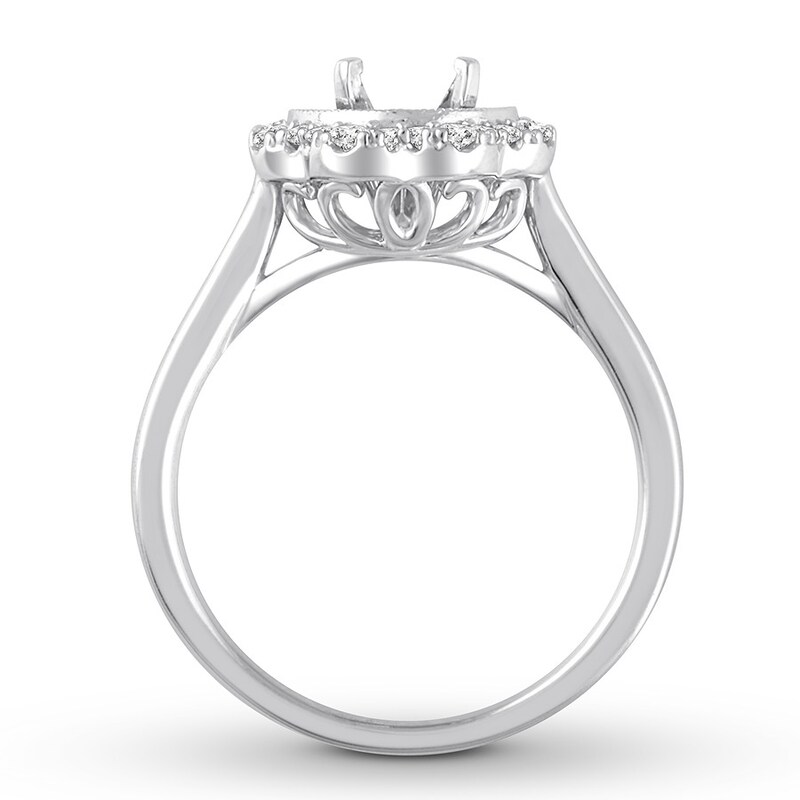 Diamond Engagement Ring Setting 1/5 ct tw Round 14K White Gold