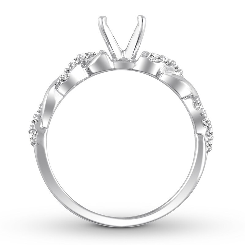 Diamond Engagement Ring Setting 1/4 ct tw Round 14K White Gold