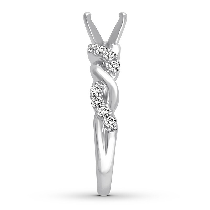 Diamond Engagement Ring Setting 1/4 ct tw Round 14K White Gold