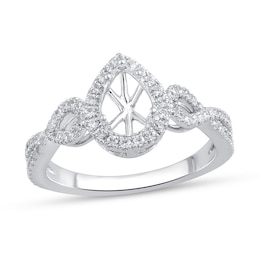 Diamond Ring Setting 1/2 ct tw Round-cut 14K White Gold