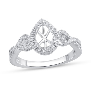Diamond Ring Setting 1/2 ct tw Round-cut 14K White Gold | Jared