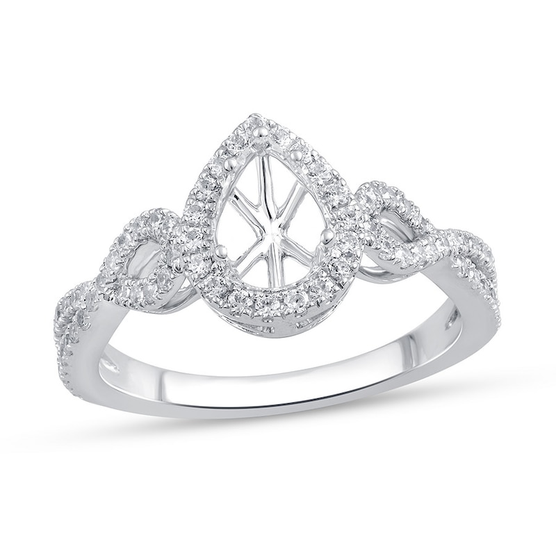 Main Image 1 of Diamond Ring Setting 1/2 ct tw Round-cut 14K White Gold