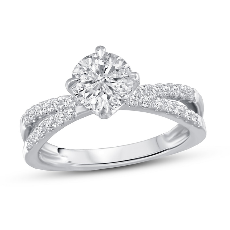 Diamond Engagement Ring Setting 1/4 ct tw Round 14K White Gold