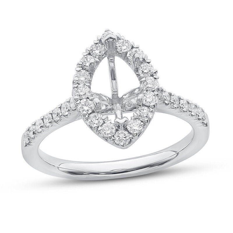 Diamond Engagement Ring Setting 1/2 ct tw 14K White Gold
