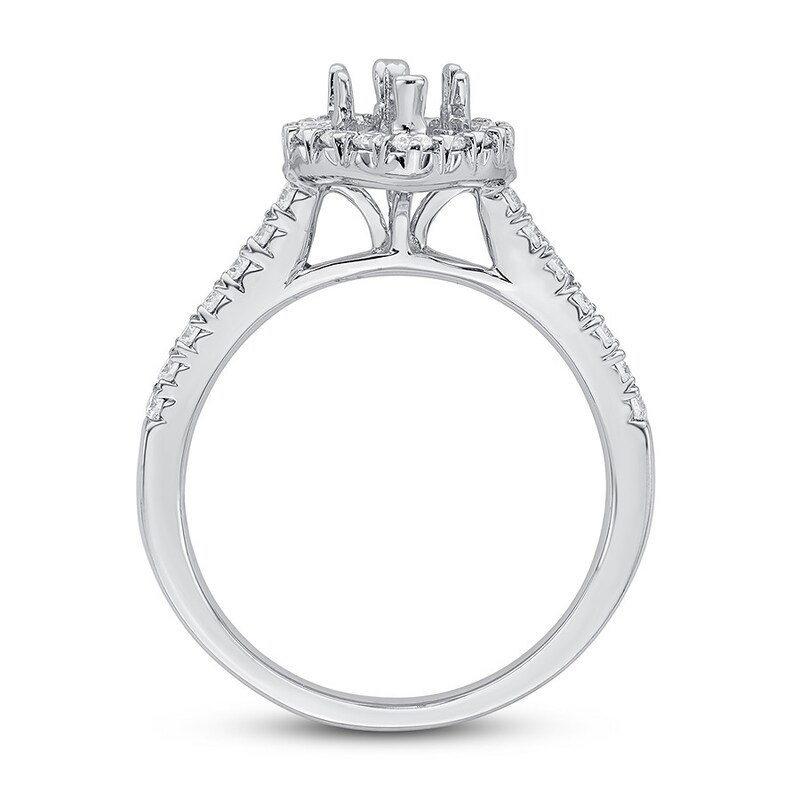 Diamond Engagement Ring Setting 1/2 ct tw 14K White Gold