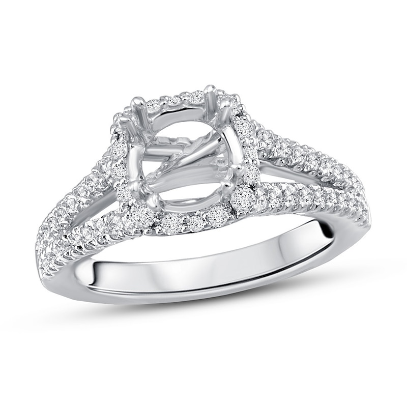 Main Image 1 of Diamond Engagement Ring Setting 5/8 ct tw Round 14K White Gold