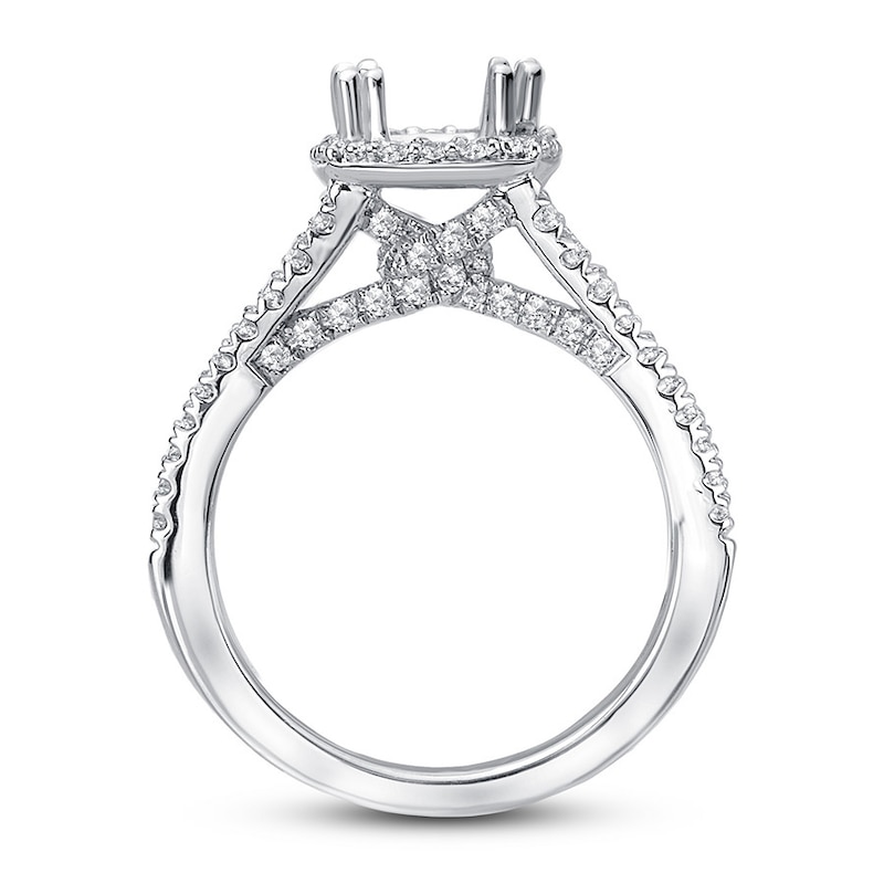Main Image 2 of Diamond Engagement Ring Setting 5/8 ct tw Round 14K White Gold