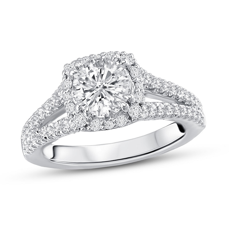 Main Image 4 of Diamond Engagement Ring Setting 5/8 ct tw Round 14K White Gold