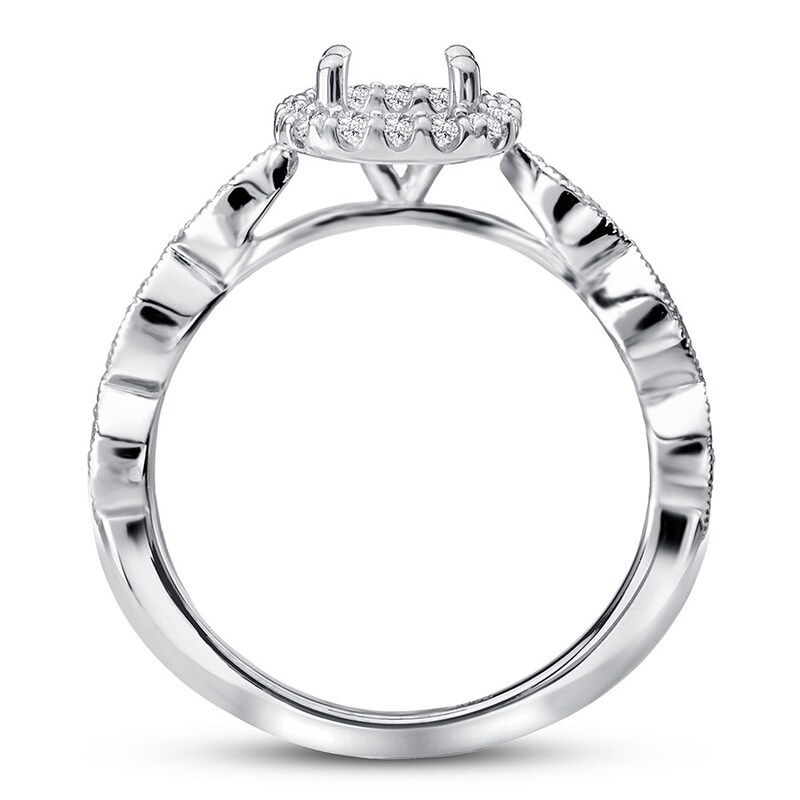 Diamond Ring Setting 1/3 ct tw Round 14K White Gold