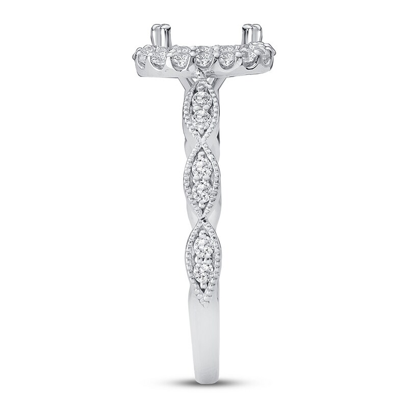 Diamond Ring Setting 1/3 ct tw Round 14K White Gold