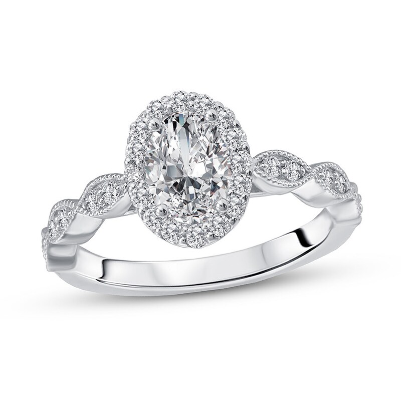 Diamond Ring Setting 1/3 ct tw Round 14K White Gold