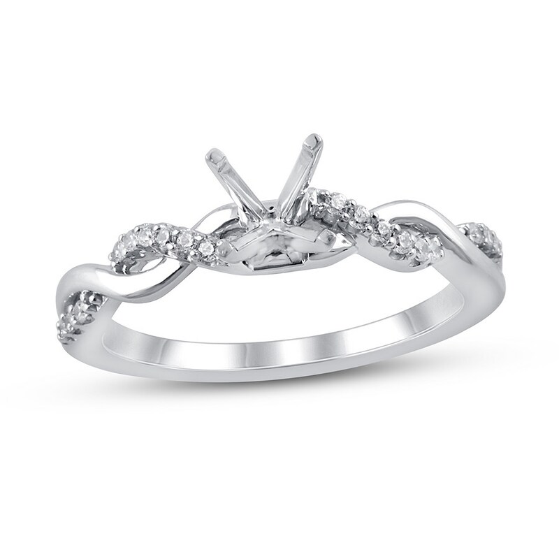 Diamond Ring Setting 1/8 ct tw Round-cut Platinum