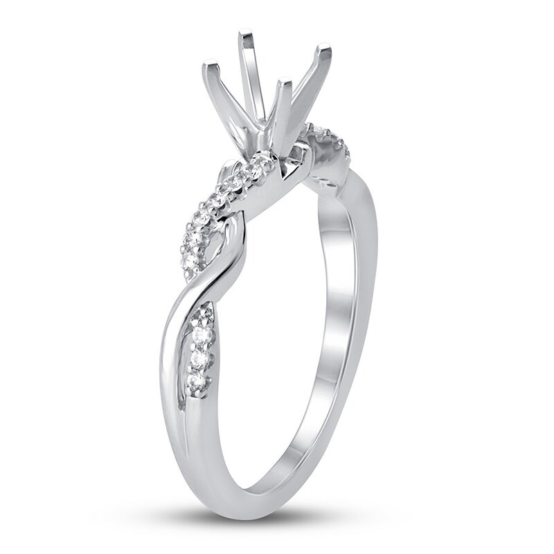 Diamond Ring Setting 1/8 ct tw Round-cut Platinum