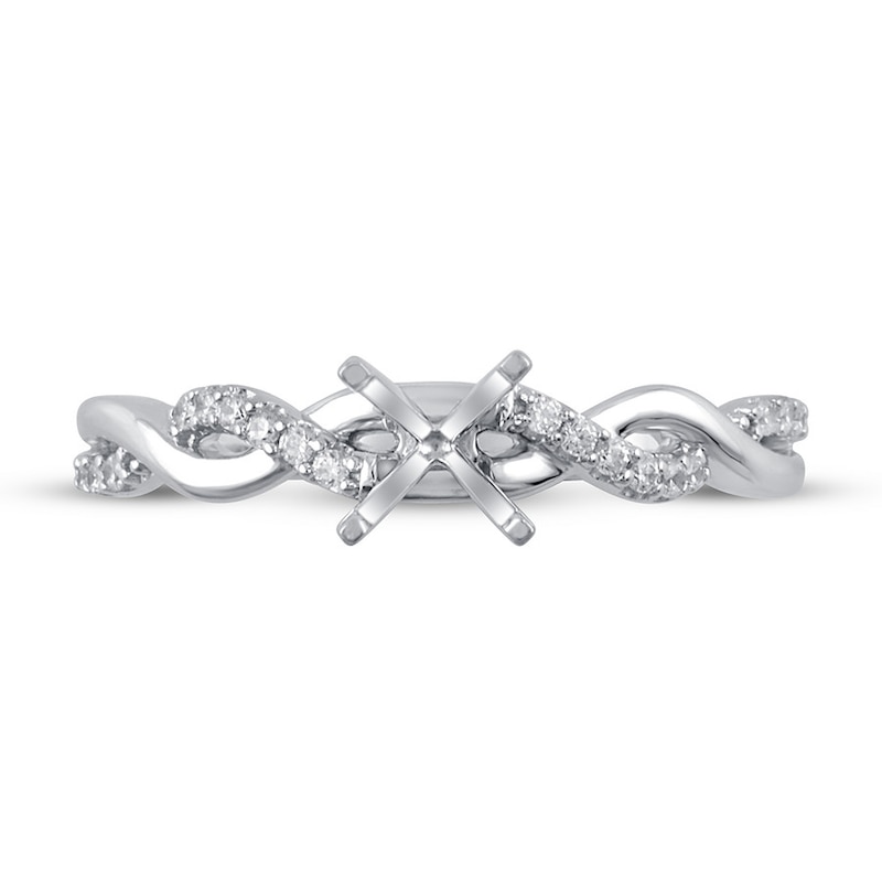 Diamond Ring Setting 1/8 ct tw Round-cut Platinum