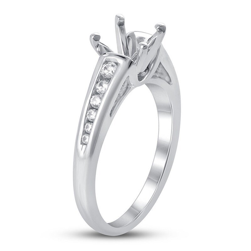 Diamond Ring Setting 1/4 ct tw Round-cut Platinum