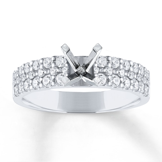 Chosen Diamond Engagement Ring Setting 5/8 ct tw Round 14K White Gold