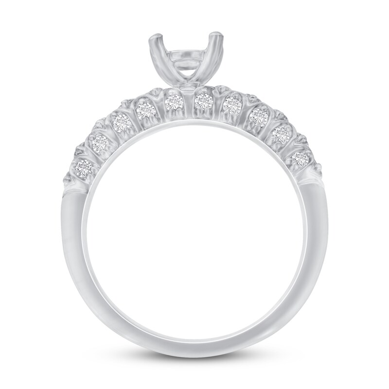 Diamond Engagement Ring Setting 1/2 ct tw Round 14K White Gold