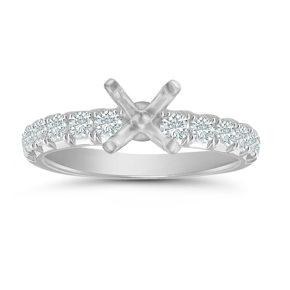 Chosen Diamond Engagement Ring Setting 3/4 ct tw Round 14K White Gold