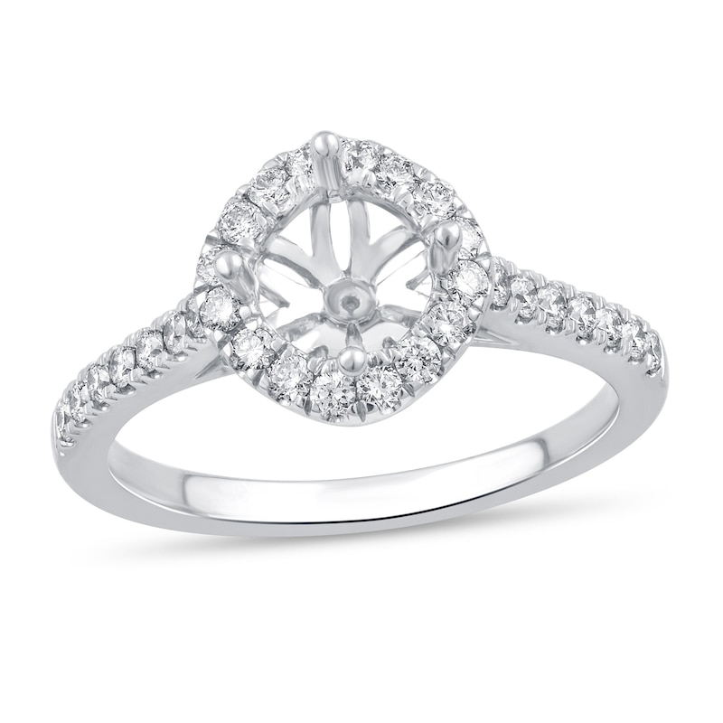 Main Image 1 of Diamond Engagement Ring Setting 3/8 ct tw Round-cut 14K White Gold