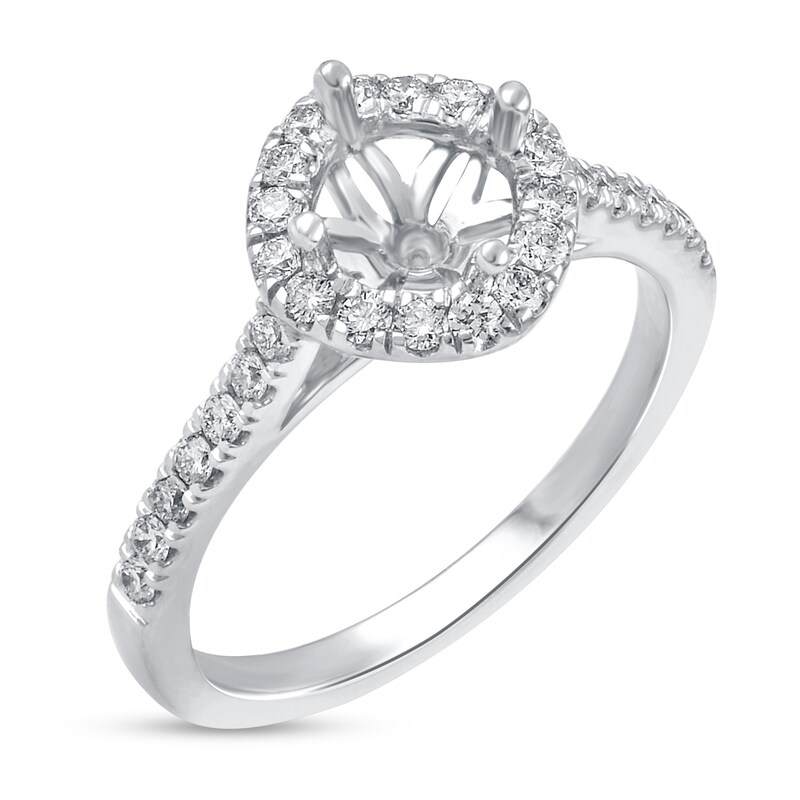 Main Image 2 of Diamond Engagement Ring Setting 3/8 ct tw Round-cut 14K White Gold