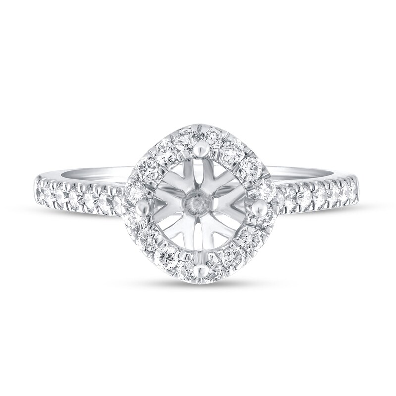 Main Image 3 of Diamond Engagement Ring Setting 3/8 ct tw Round-cut 14K White Gold
