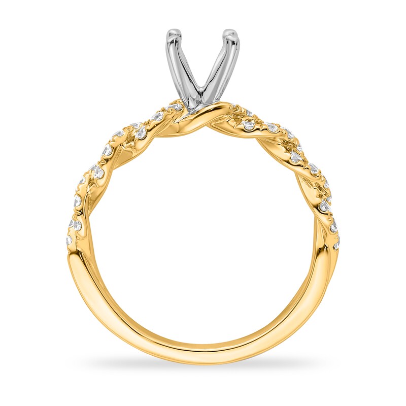 Diamond Ring Setting 1/2 ct tw Round 14K Yellow Gold