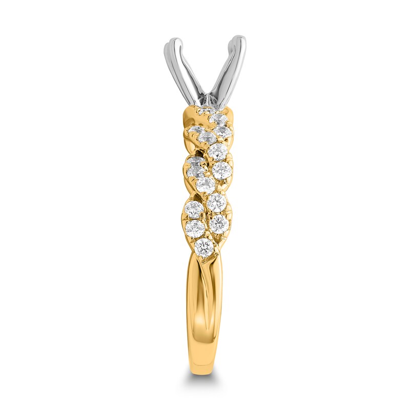 Diamond Ring Setting 1/2 ct tw Round 14K Yellow Gold