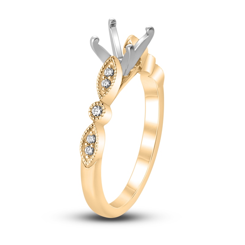 Main Image 2 of Diamond Ring Setting 1/15 ct tw Round 14K Yellow Gold