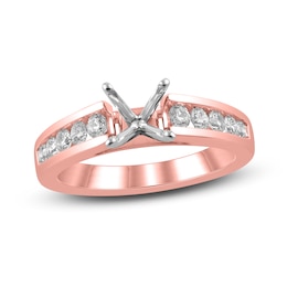 Diamond Ring Setting 1/2 ct tw Round 14K Rose Gold
