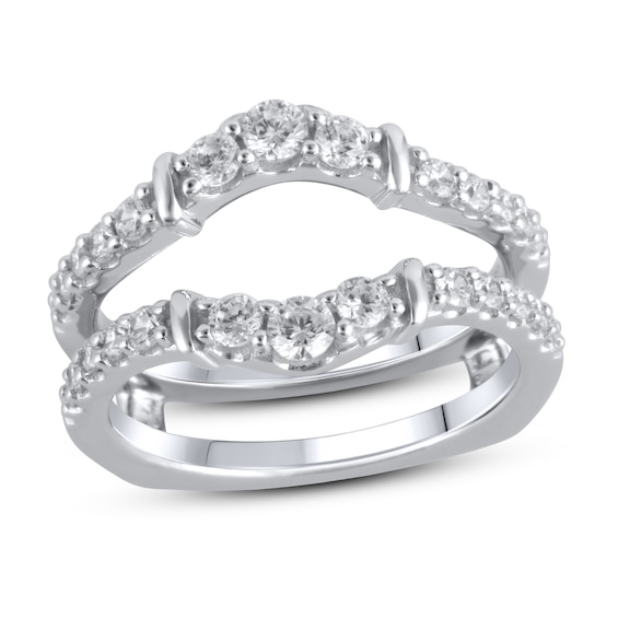 Diamond Enhancer Ring 1 ct tw Round 18K White Gold