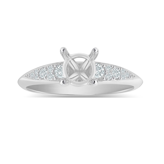 Chosen Diamond Ring Setting 1/6 ct tw Round 14K White Gold