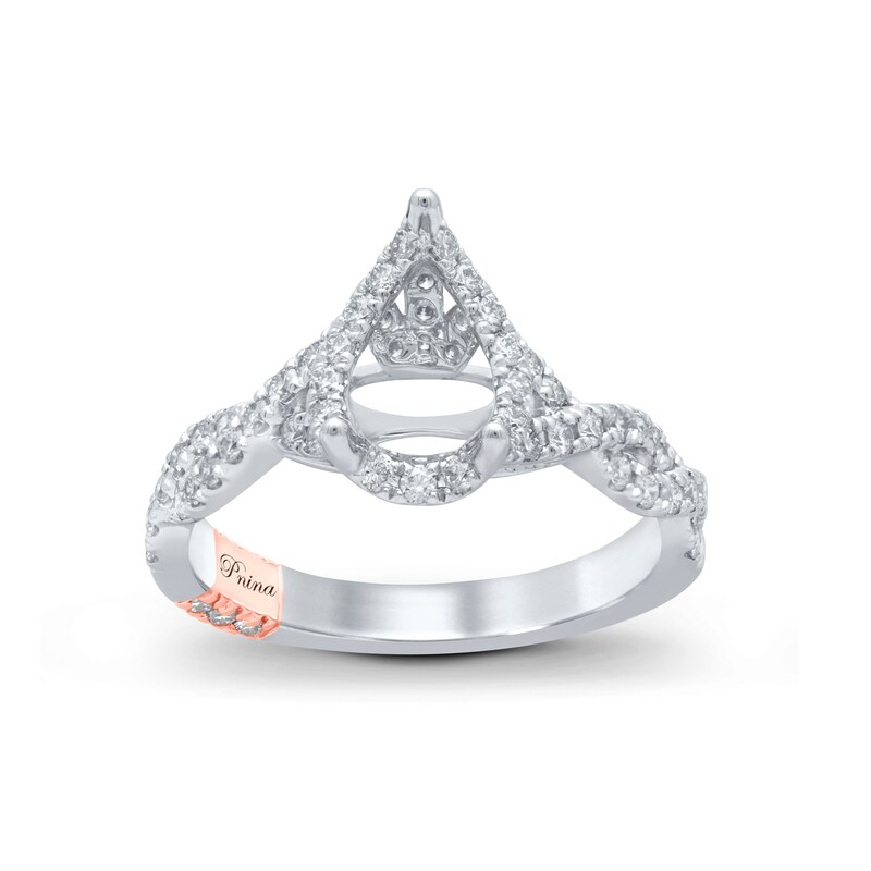 Main Image 1 of Pnina Tornai Diamond Engagement Ring Setting 5/8 ct tw Round 14K White Gold
