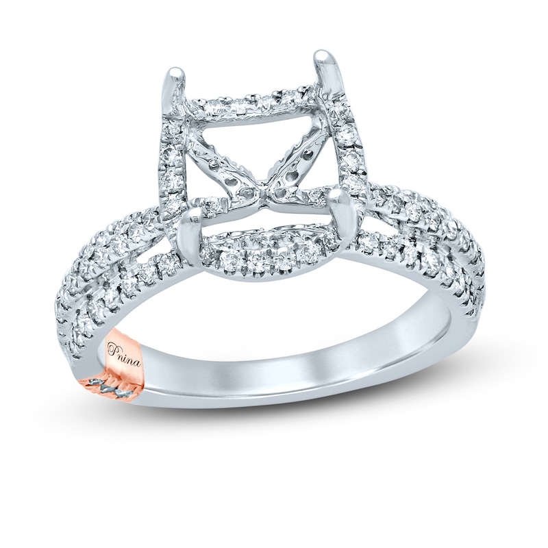 Main Image 1 of Pnina Tornai Diamond Engagement Ring Setting 5/8 ct tw Round 14K White Gold