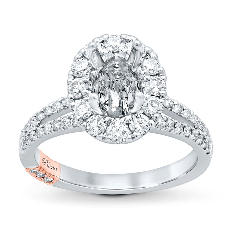 Main Image 1 of Pnina Tornai About Time Diamond Engagement Ring Setting 1 ct tw Round 14K White Gold