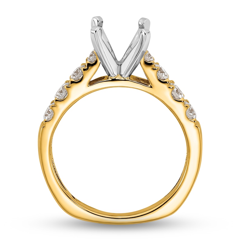Main Image 2 of Diamond Engagement Ring Setting 5/8 ct tw Round 18K Yellow Gold