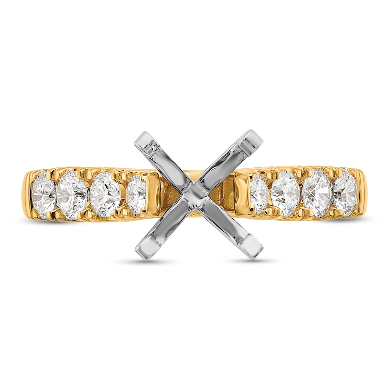 Main Image 3 of Diamond Engagement Ring Setting 5/8 ct tw Round 18K Yellow Gold