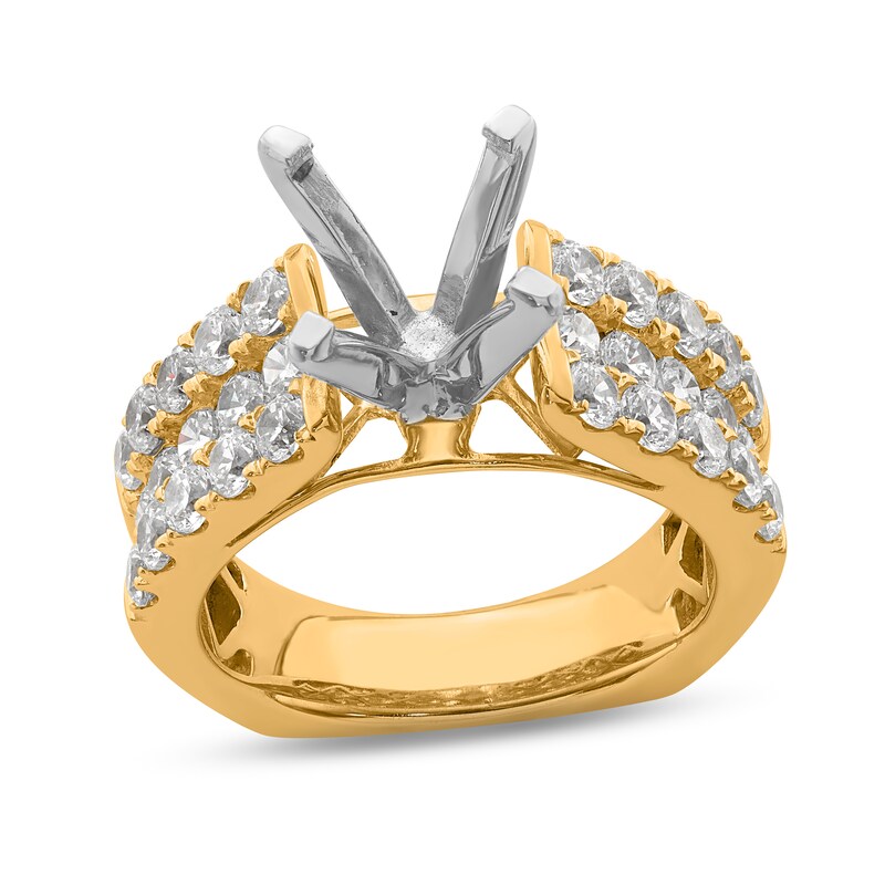 Hearts Desire Diamond Engagement Ring Setting 13/4 ct tw Round 18K