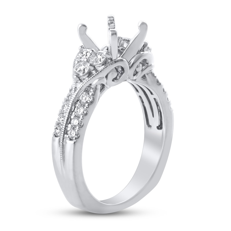 Main Image 2 of Diamond Engagement Ring Setting 3/4 ct tw Round 18K White Gold