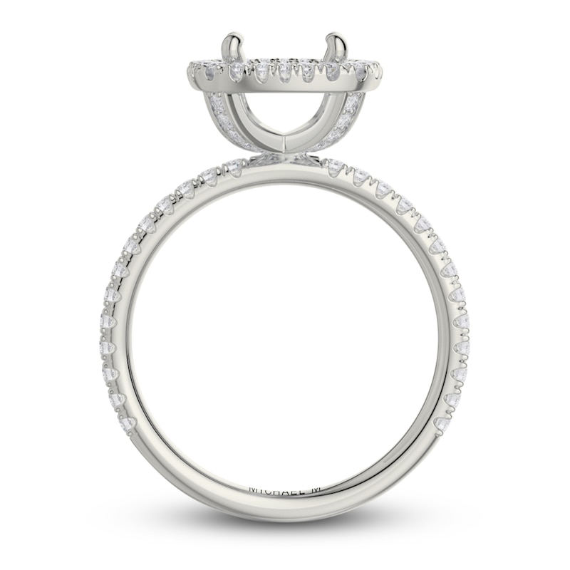 Main Image 2 of Michael M Diamond Engagement Ring Setting 1/2 ct tw Round 18K White Gold