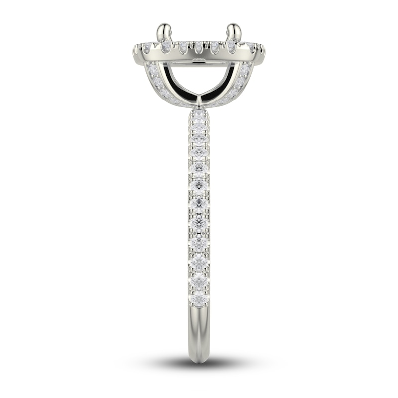 Main Image 3 of Michael M Diamond Engagement Ring Setting 1/2 ct tw Round 18K White Gold